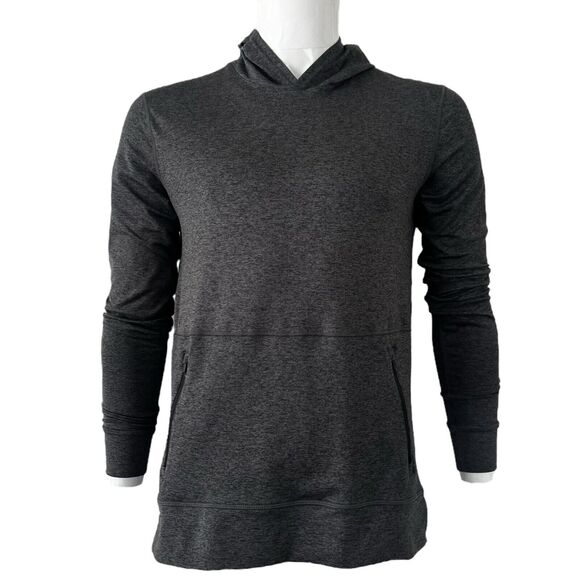 Barbell Hoodie Mens Size Medium Bodybuilding Gray Pullover Jacket Workout - Picture 1 of 5